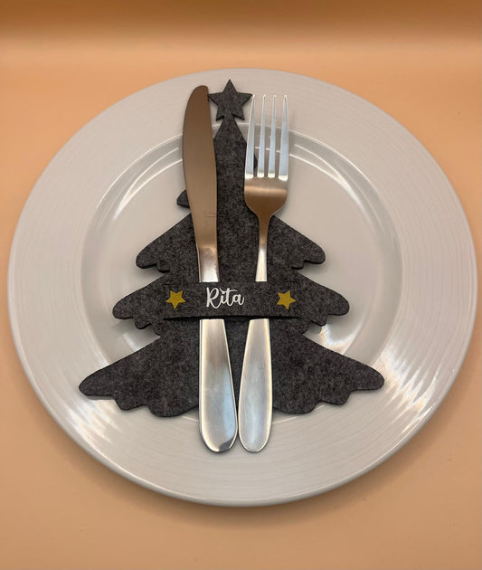 Besteckhalter Tannenbaum Filz