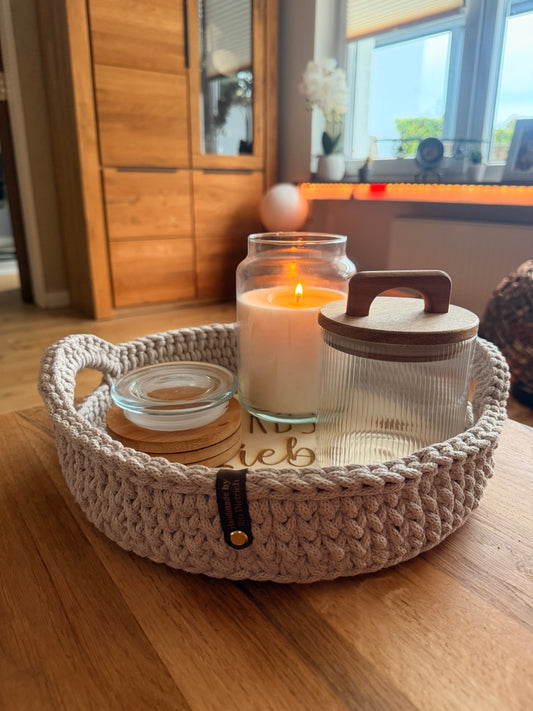 Dekoratives, gehäkelt Tablet