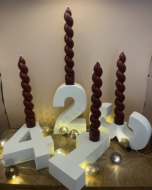 Kerzenhalter Adventszahlen 1-4