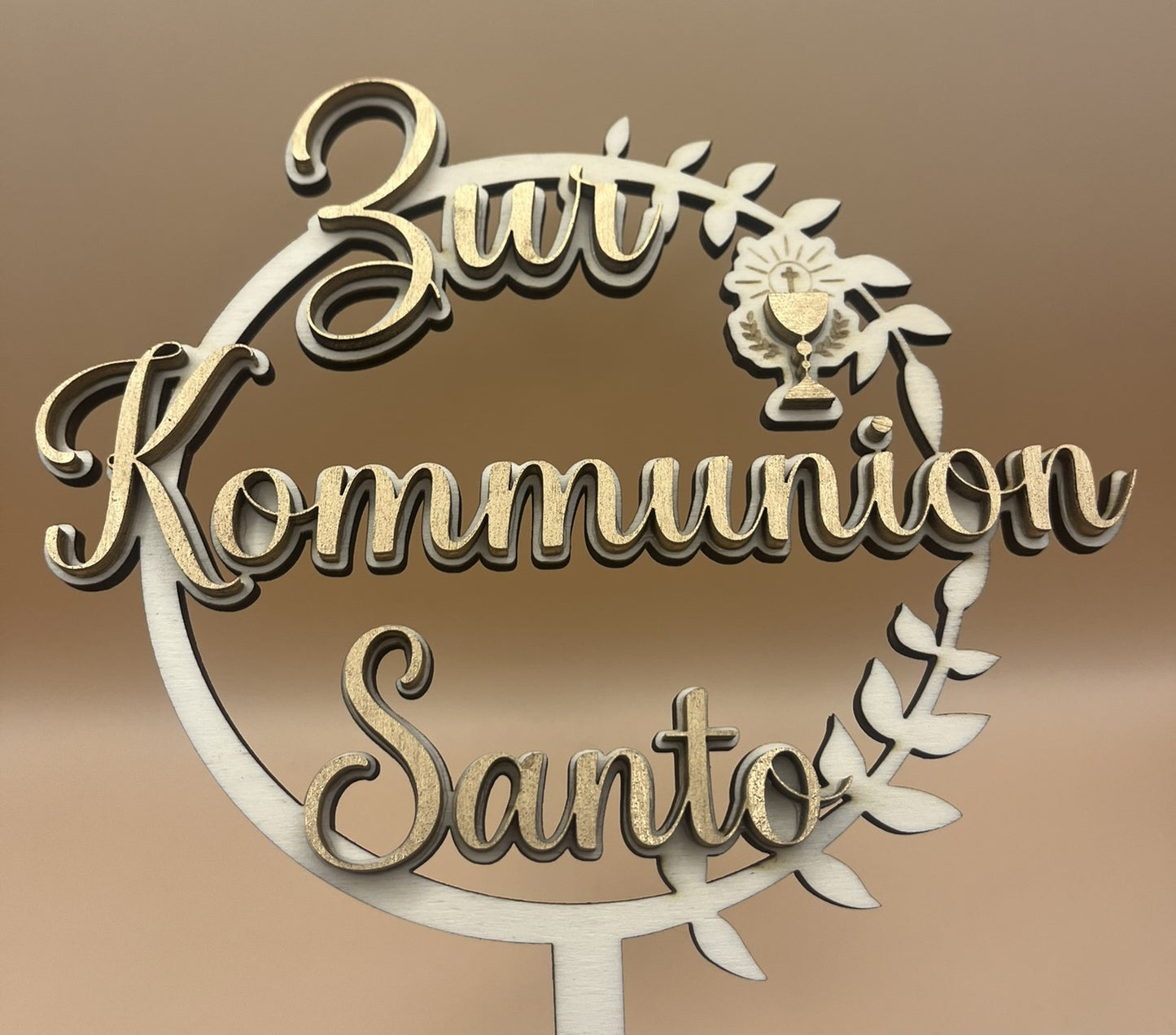 Personalisierter Tortenstecker zur Kommunion
