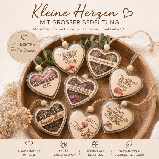 Herzanhänger mit Holzgravur