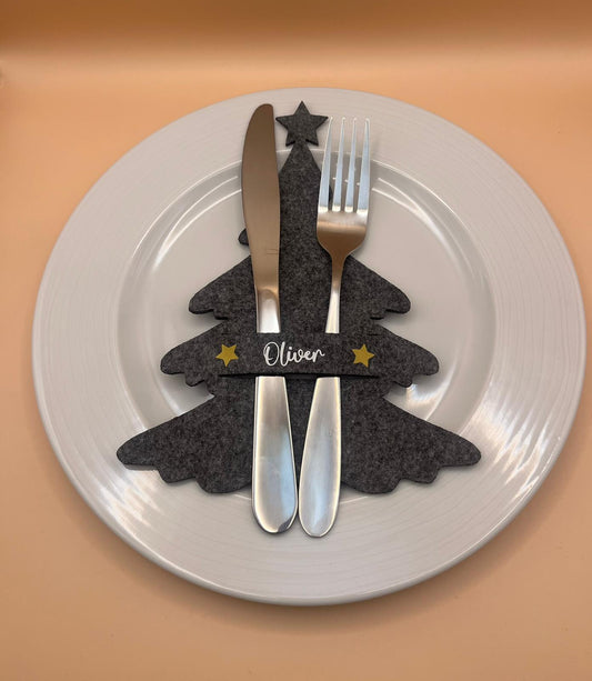 Besteckhalter Tannenbaum Filz