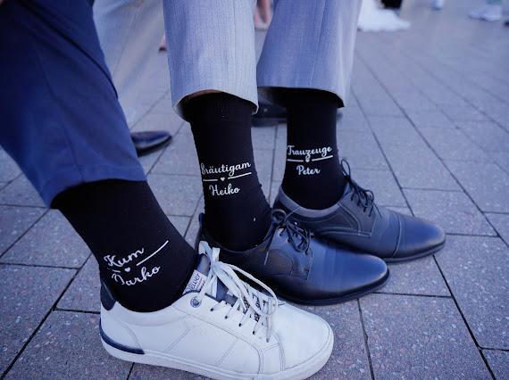 Hochzeitssocken gegen kalte Füße