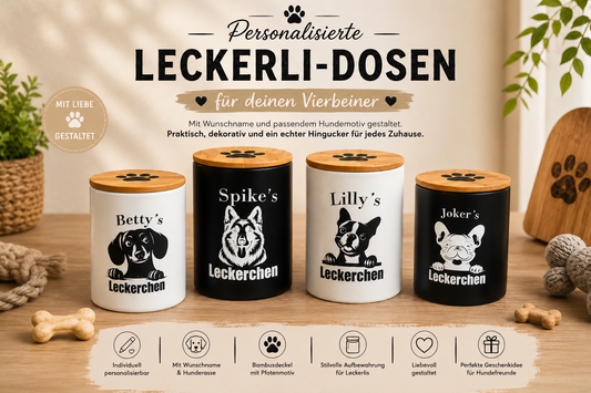 Personalisierte Hundekeksdose 🐾