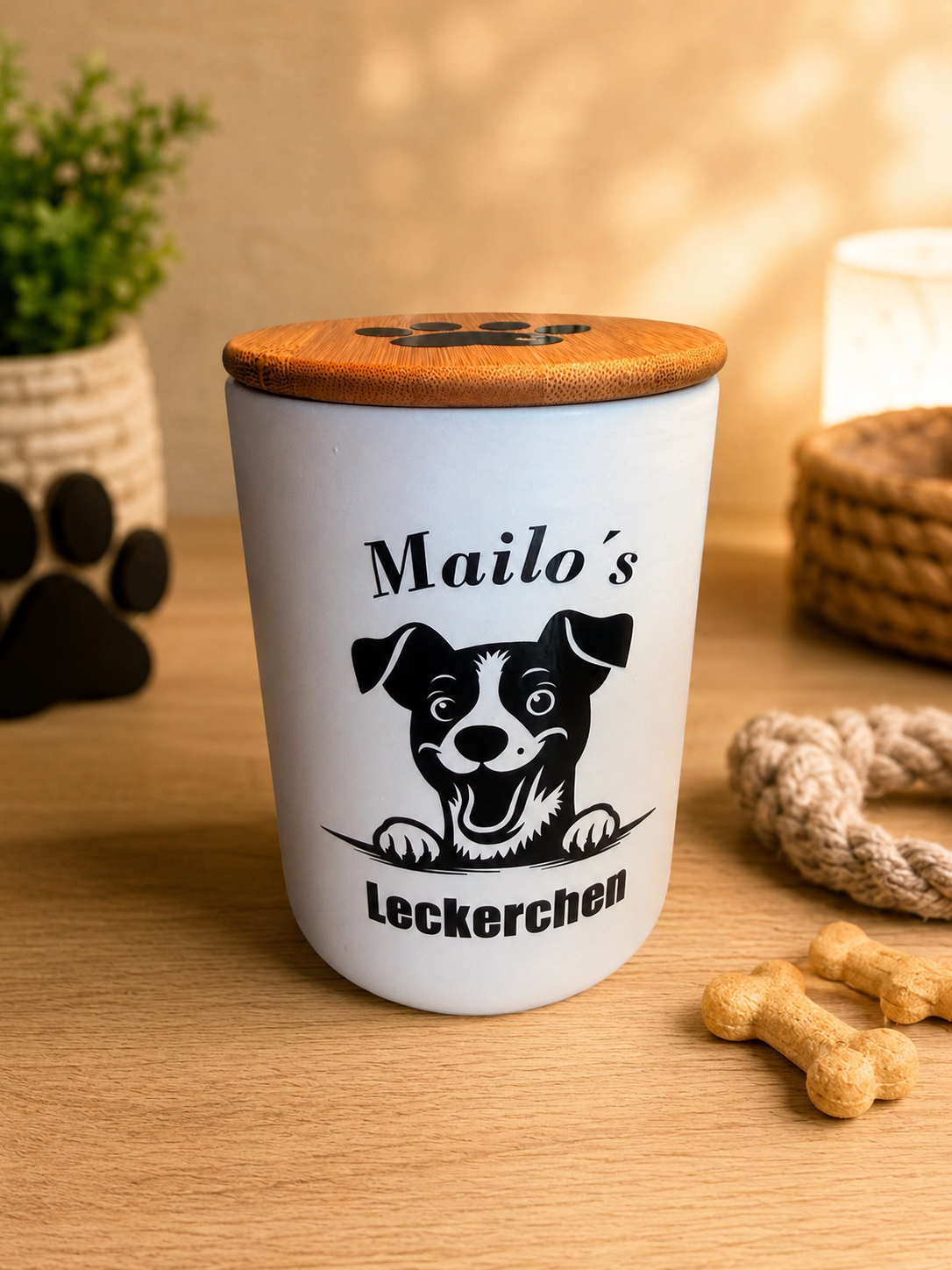 Personalisierte Hundekeksdose 🐾