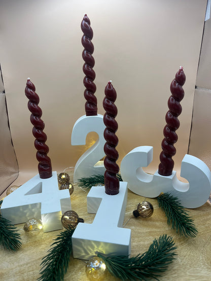 Kerzenhalter Adventszahlen 1-4