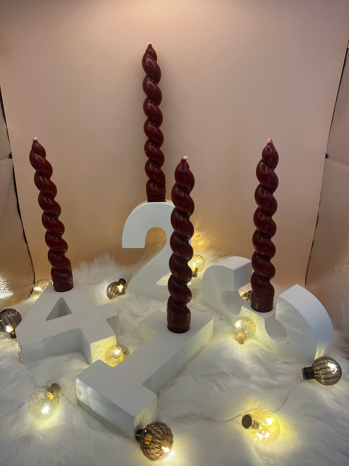 Kerzenhalter Adventszahlen 1-4