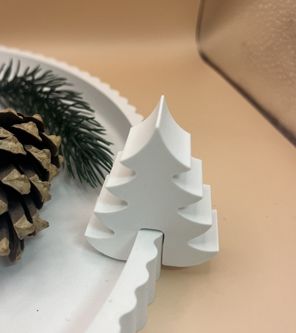 Tablett Dekoring mit Streifenoptik