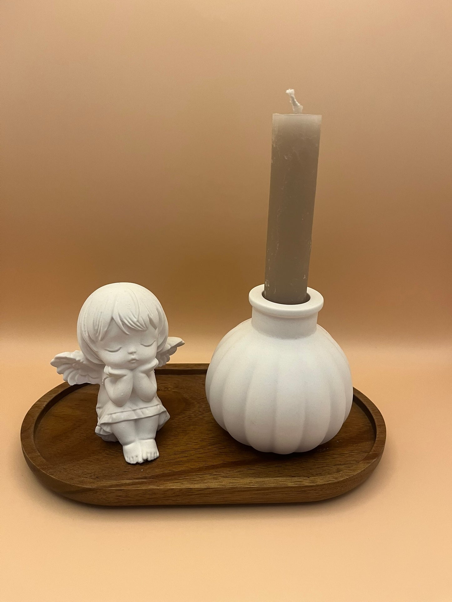 Runde Vase für Trockenblumen oder runder Kerzenhalter