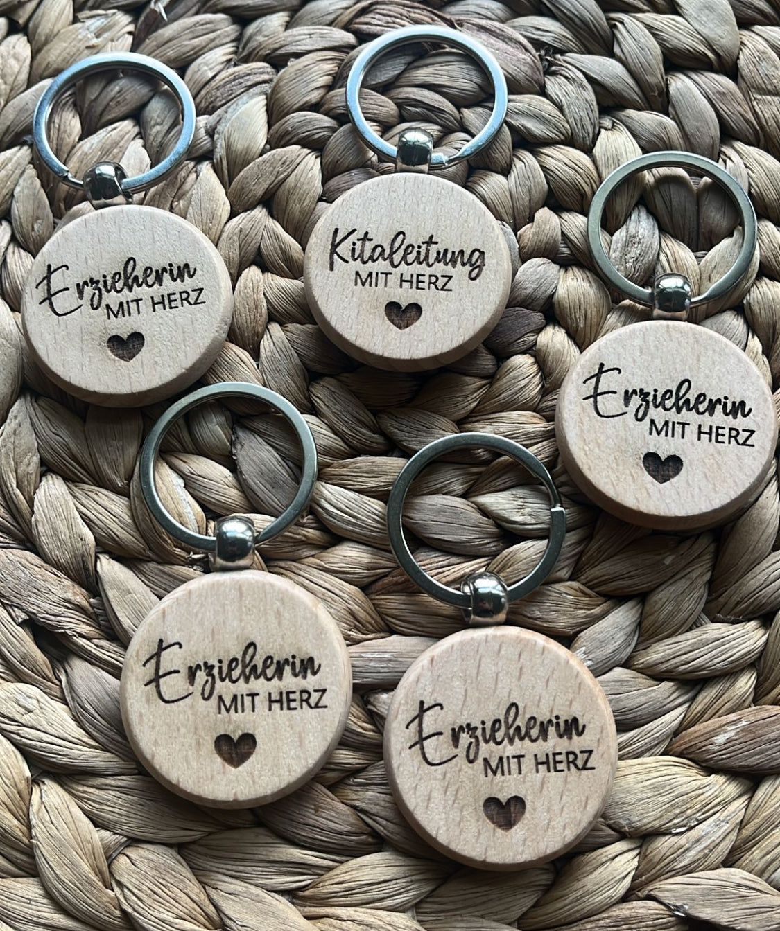 Holz-Schlüsselanhänger Erzieher