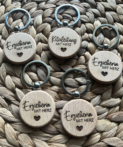 Holz-Schlüsselanhänger Erzieher