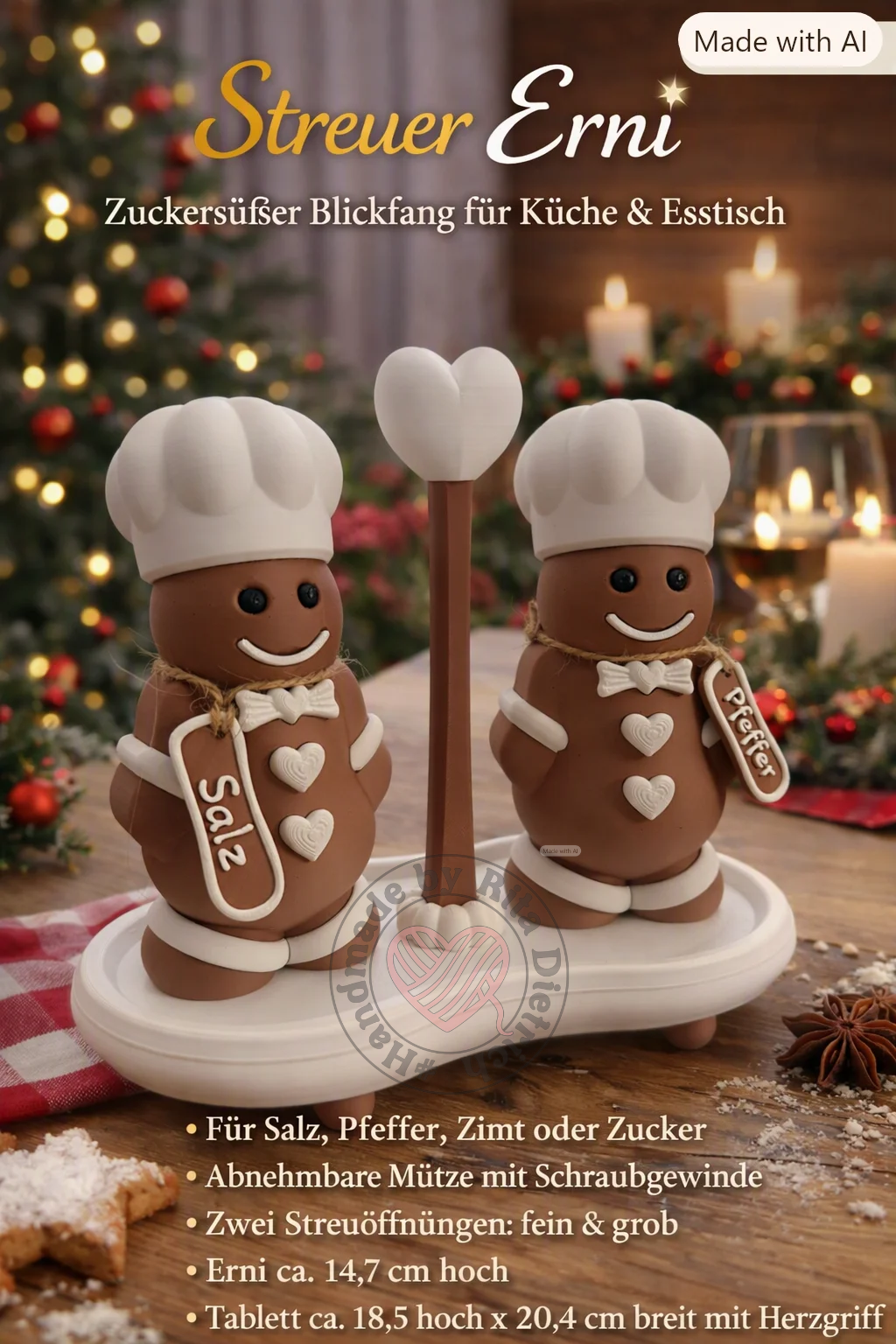 ✨ Erni – Der süße Lebkuchen-Streuer (Set mit Tablet)